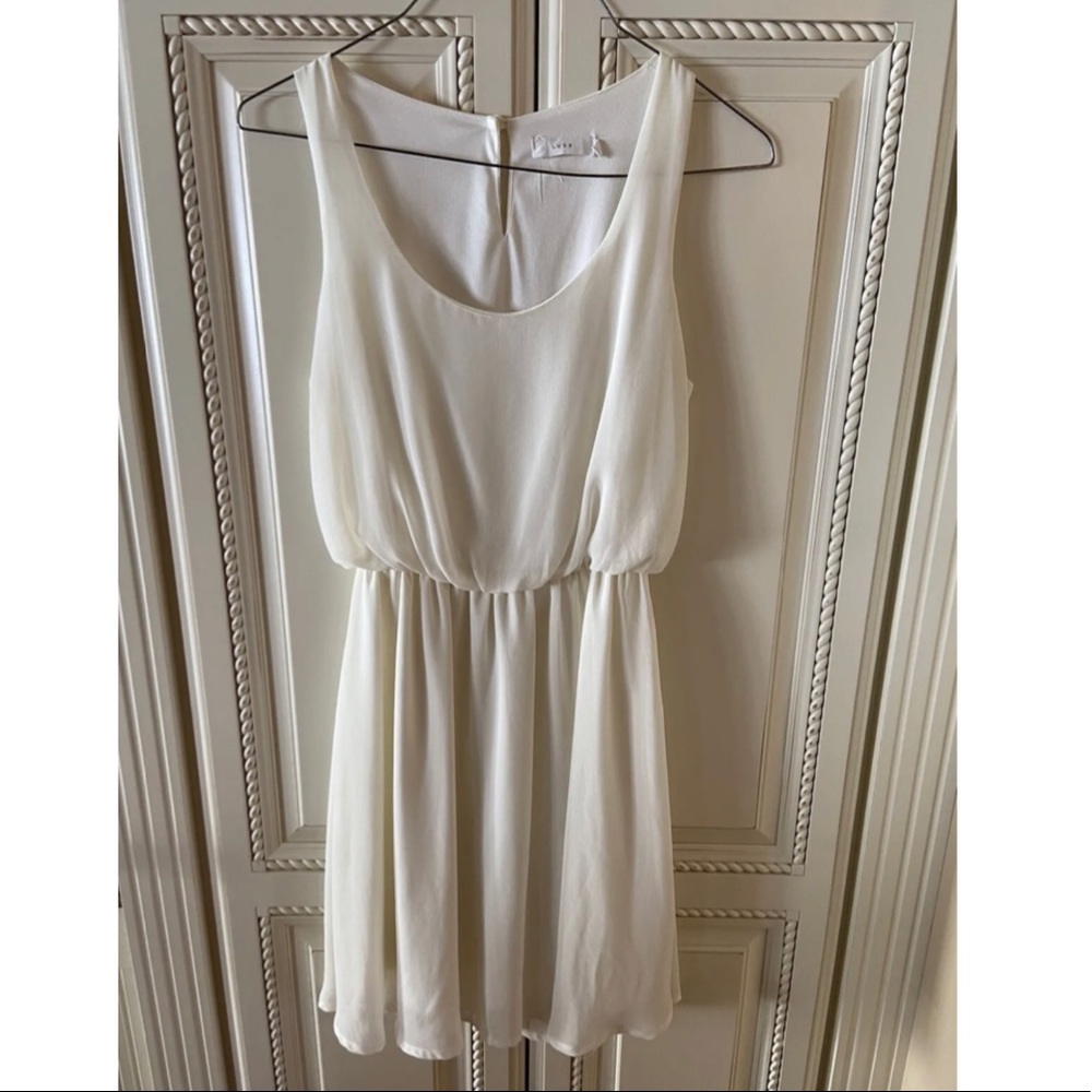 Lush Cream Flowy Dress, S